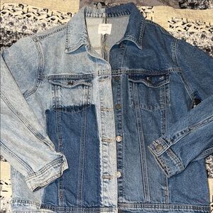 Hidden Two-Tone Denim Jacket